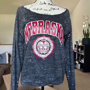 Nebraska cutout neck crewneck